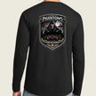 Black Long sleeve shirt with logo printed on back