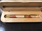 maple/rosewood pen engraved display