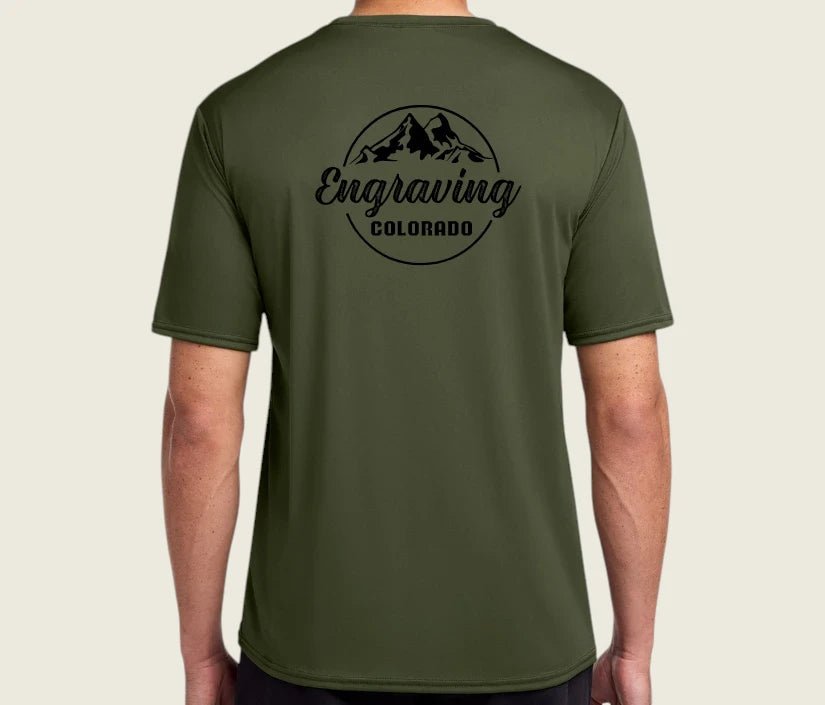 Engraving Colorado Military Green Dri Fit T-Shirt