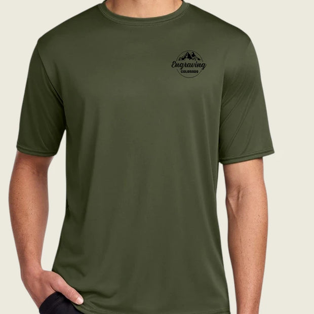 Engraving Colorado Military Green Dri Fit T-Shirt