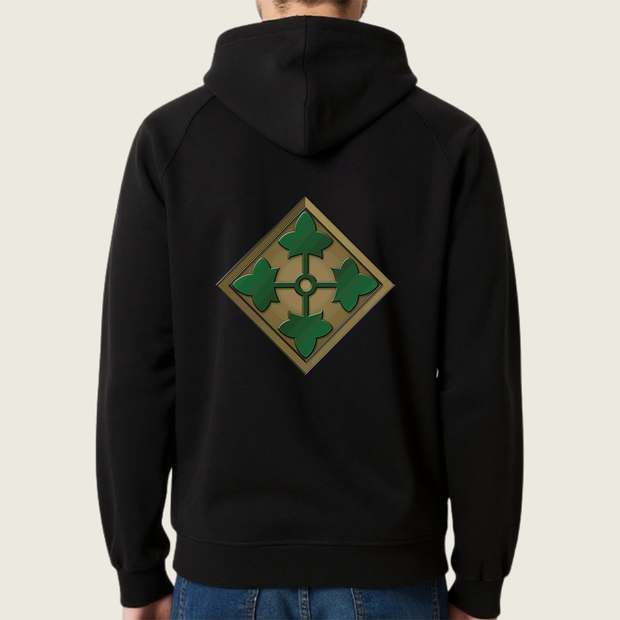 4ID Black Cotton Pullover Hoodie