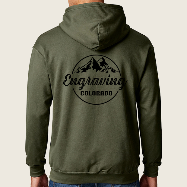 Engraving Colorado Military Green Dri Fit Pullover Hoodie