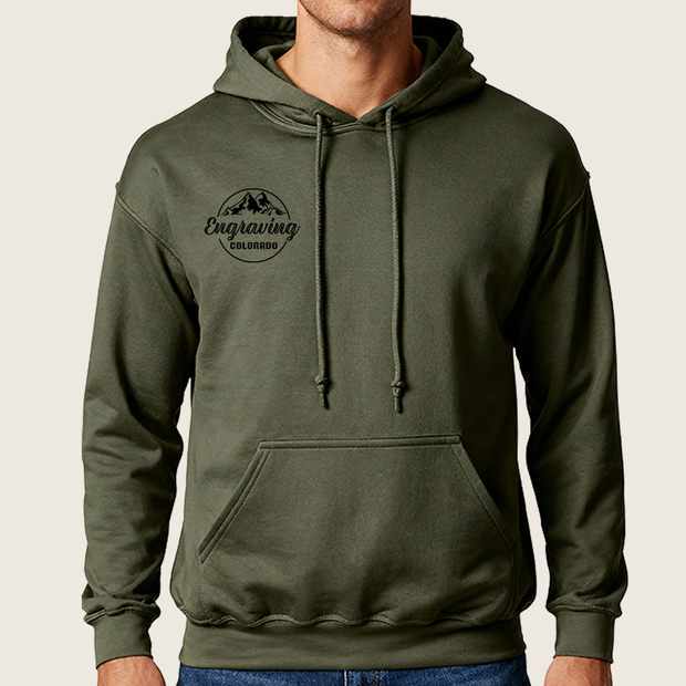 Engraving Colorado Military Green Dri Fit Pullover Hoodie