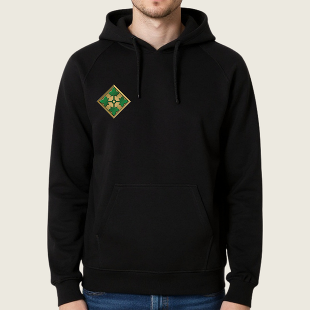 4ID Black Cotton Pullover Hoodie