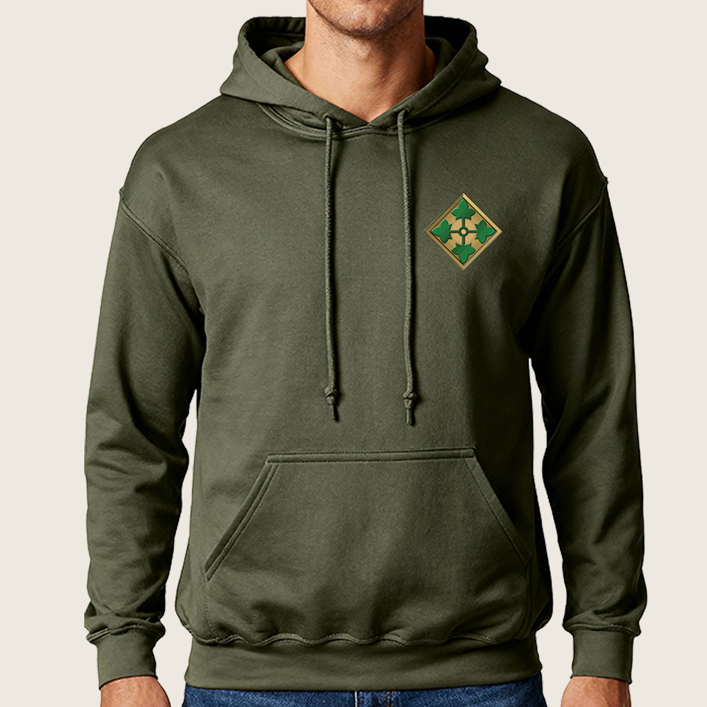 4ID Military Green Dri Fit Pullover Hoodie