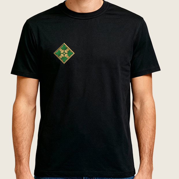 4ID Black Cotton T-Shirt
