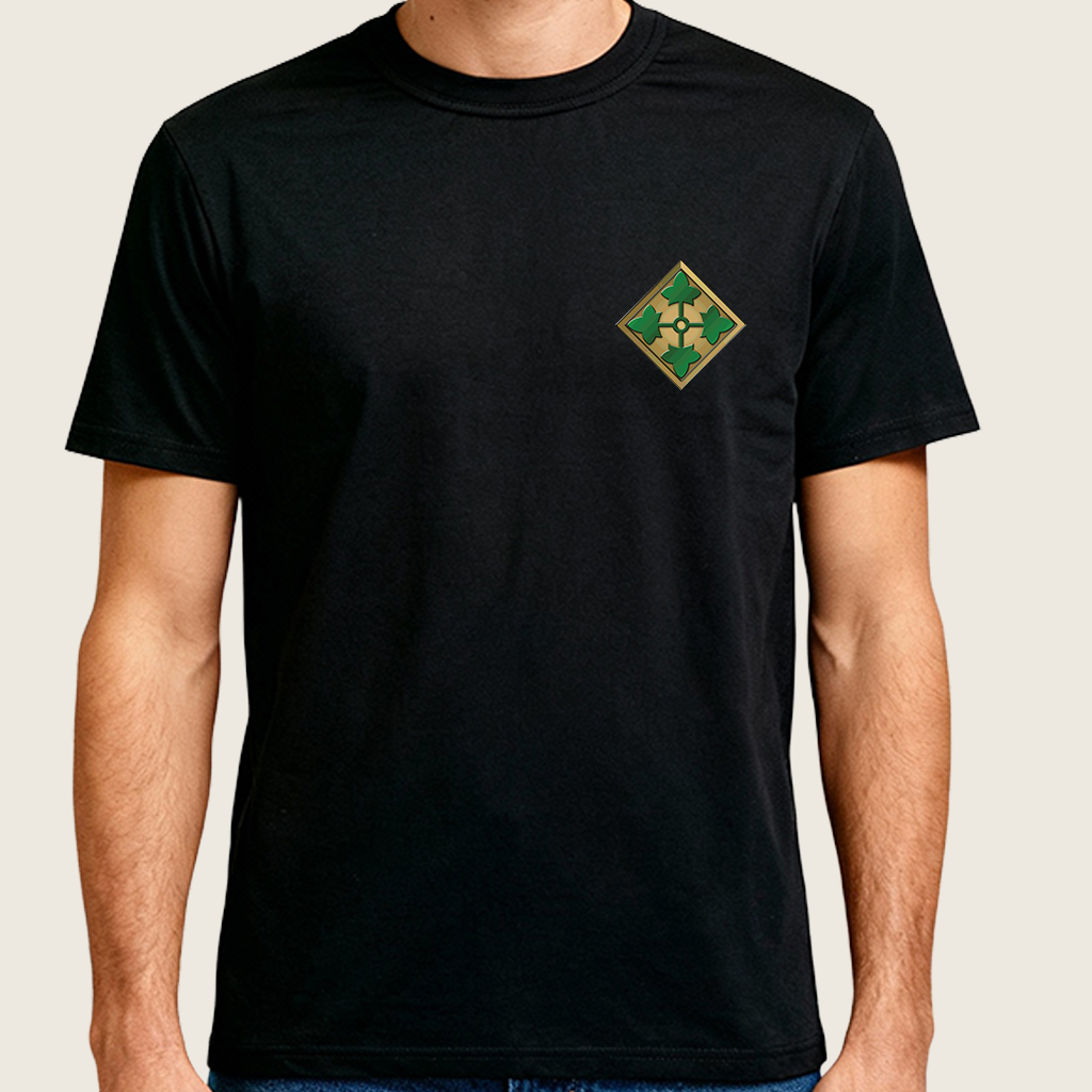 4ID Black Cotton T-Shirt