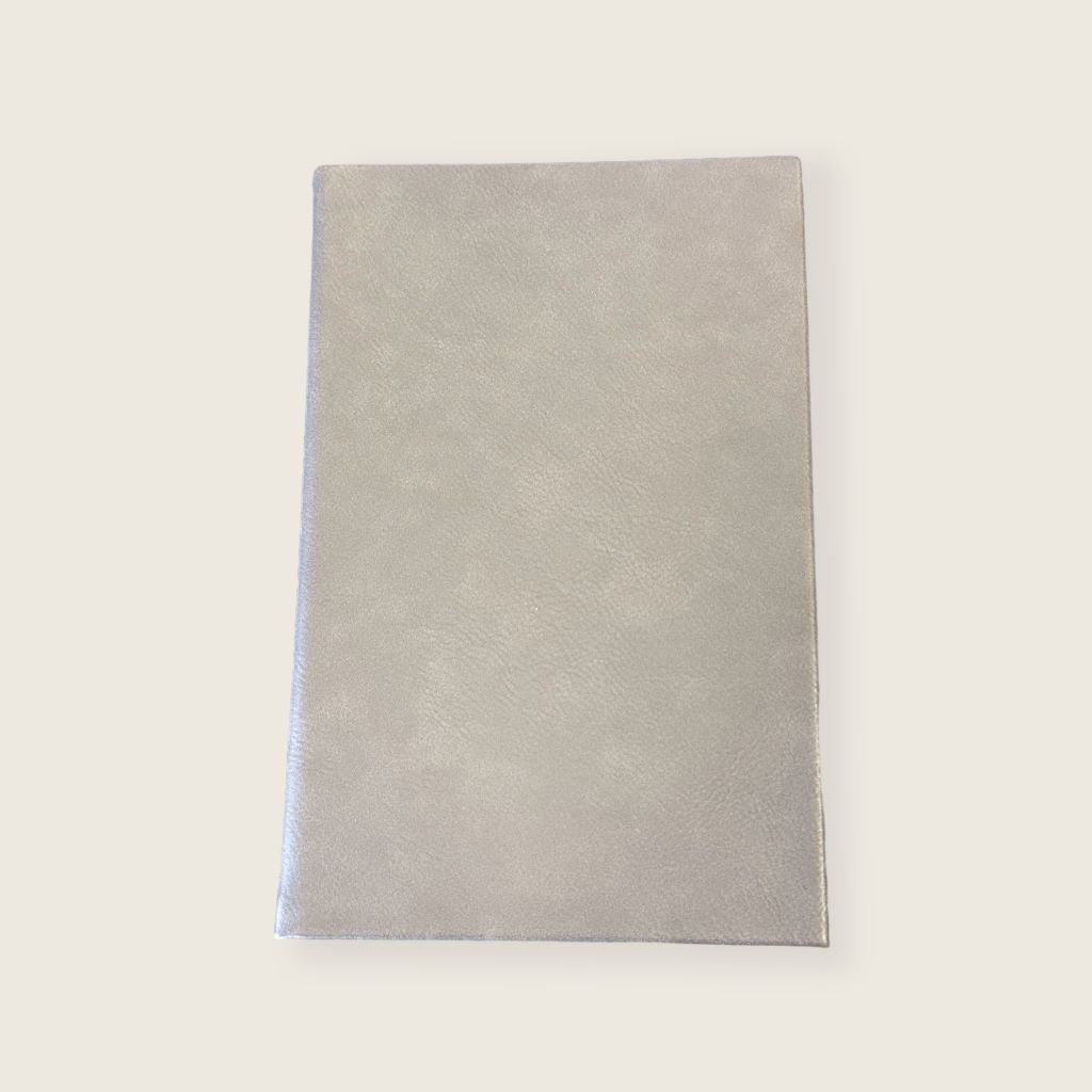 gray leatherette journal blank display