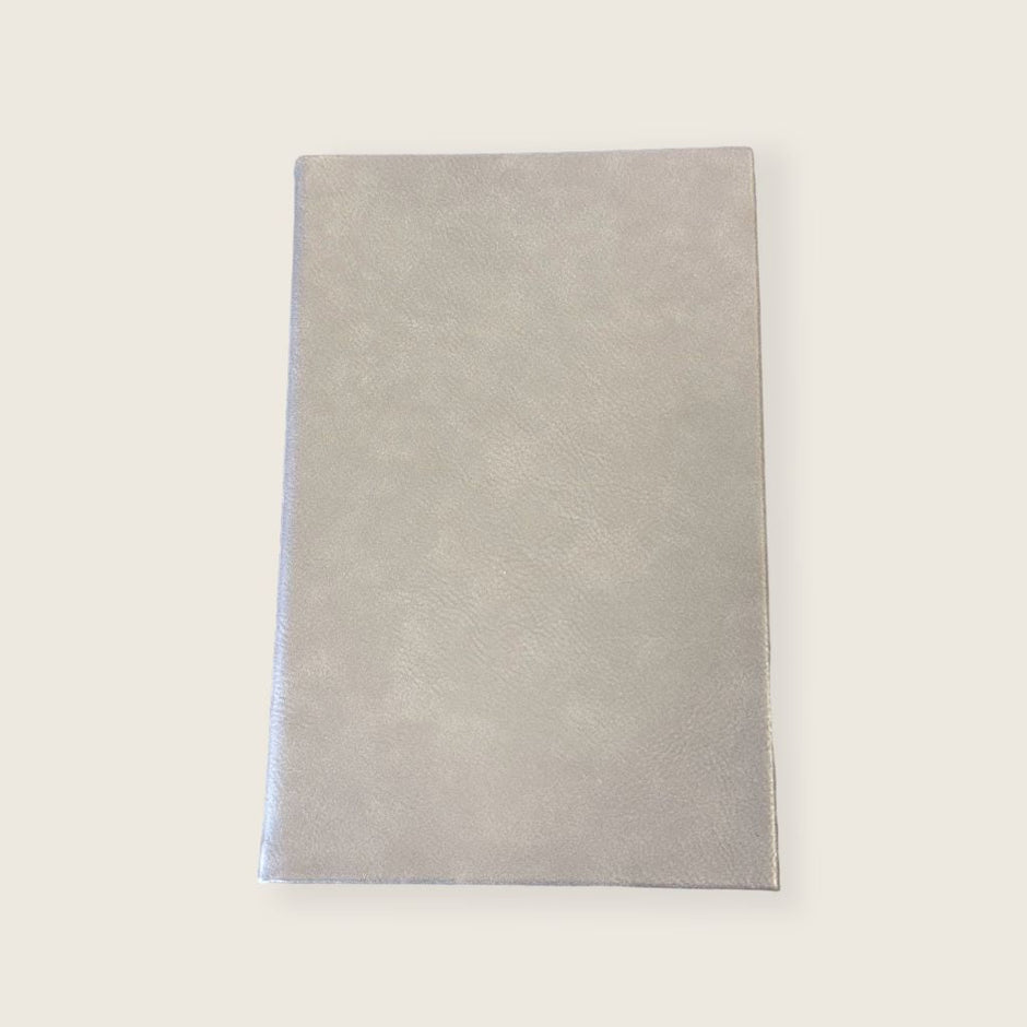 gray leatherette journal blank display