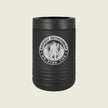 Black koozie with 'Bigfoot Detachment' logo on a beige background