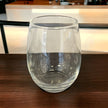stemless wine glass on tabletop