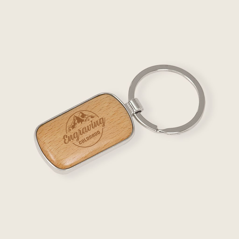 Engraving Colorado Wood Key Chain